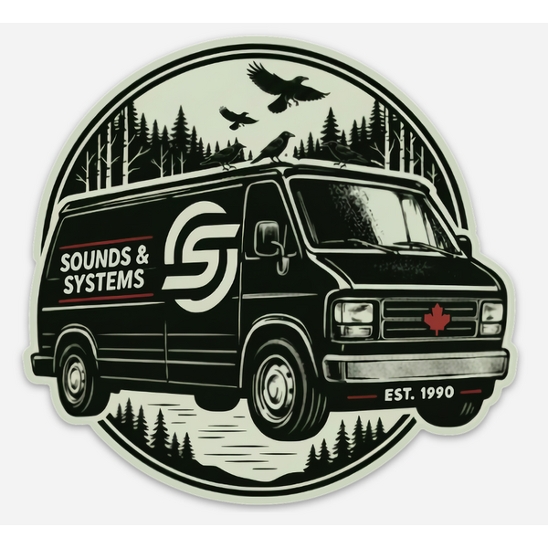 Sticker Mule Sounds & Systems Crow Van Sticker 3.94′′×3.73′′