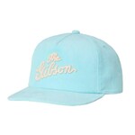Gibson Script Logo Corduroy Snapback Hat Turquoise
