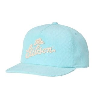 Gibson Script Logo Corduroy Snapback Hat Turquoise