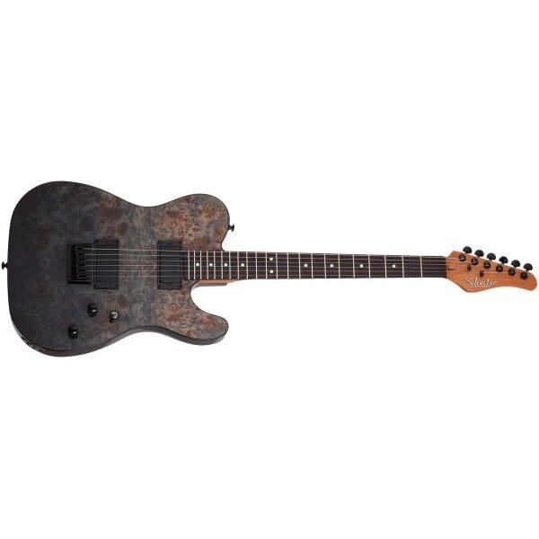 Schecter Schecter PT Standard Electric Guitar, Black Fade Burst Burl