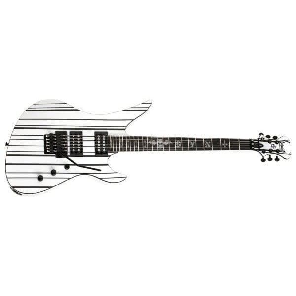 Schecter Schecter Synyster Standard Electric Guitar, Gloss White w/Black Pinstripes