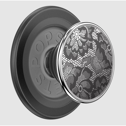 PopSockets PopSockets PopGrip for MagSafe Round with Adapter Enamel Black Veil