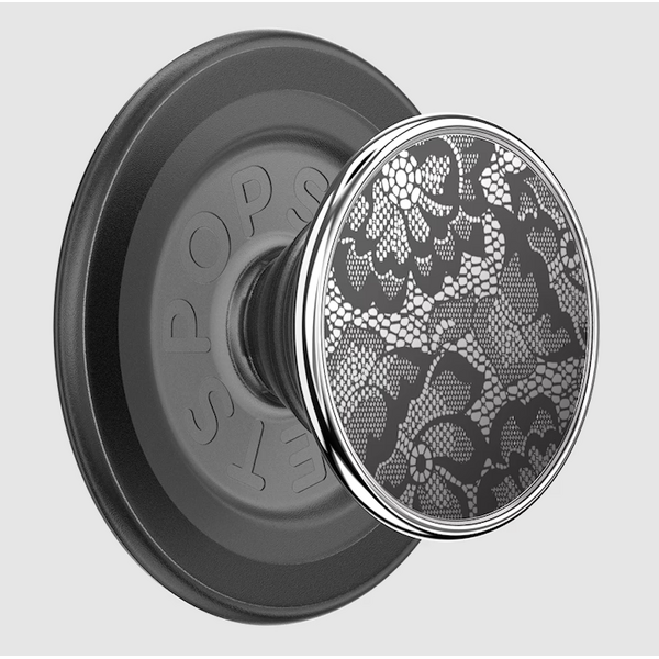 PopSockets PopSockets PopGrip for MagSafe Round with Adapter Enamel Black Veil