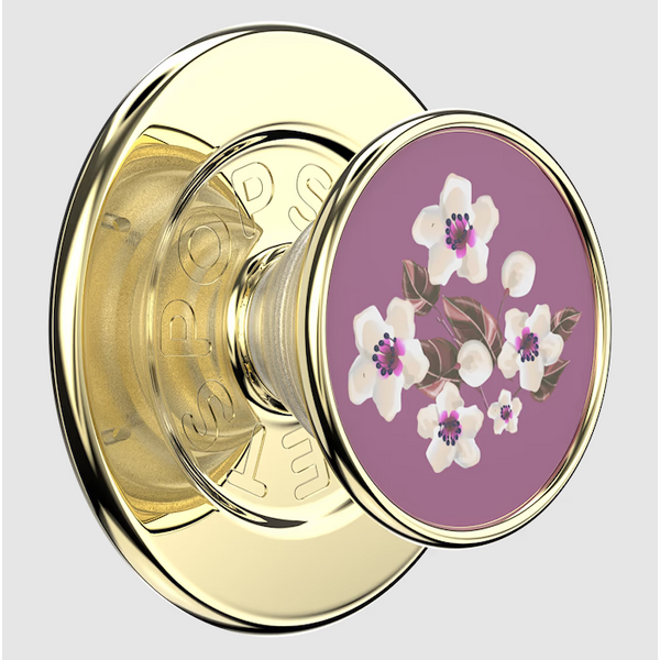 PopSockets PopSockets PopGrip for MagSafe Round with Adapter Enamel Floral Mauve