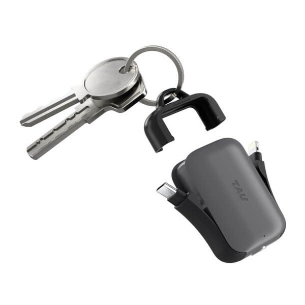 RollingSquare Rolling Square 2,000 mAh TAU 2 Emergency Keyring Power Bank - Black