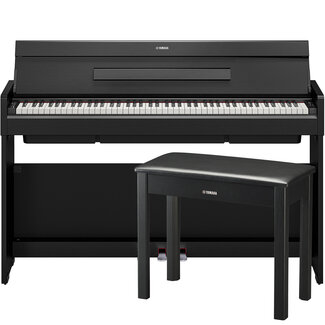 Yamaha Yamaha YDP-S36 B SET Slim Style GHS Weighted 88 Note Upright Digital Piano with Bench - Black