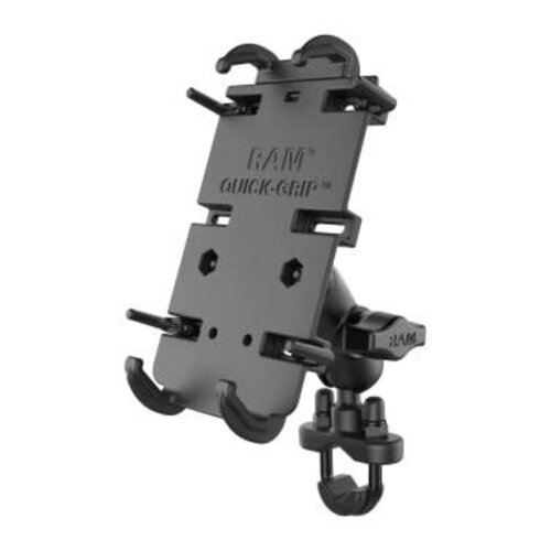Ram Mounts RAM Quick-Grip XL Phone Mount with Handlebar U-Bolt Base Short