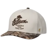 Gibson Script Logo Structured Snapback Hat - Camo