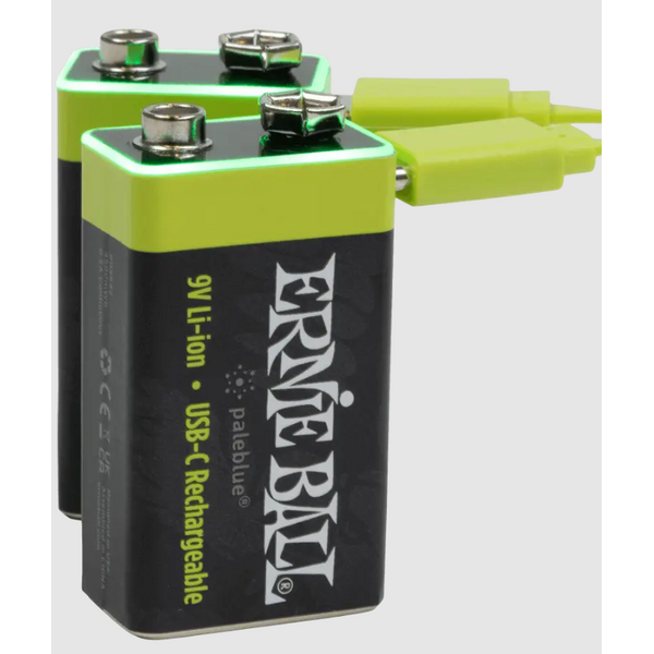 Ernie Ball Ernie Ball USB-C Rechargeable 9v Battery by Paleblue (2 Pack)
