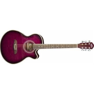 Oscar Schmidt Concert Size Acoustic Electric Purpleburst Guitar