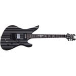 Schecter Schecter Synyster Gates Custom-S Electric Guitar, Gloss Black With Silver Pin Stripes