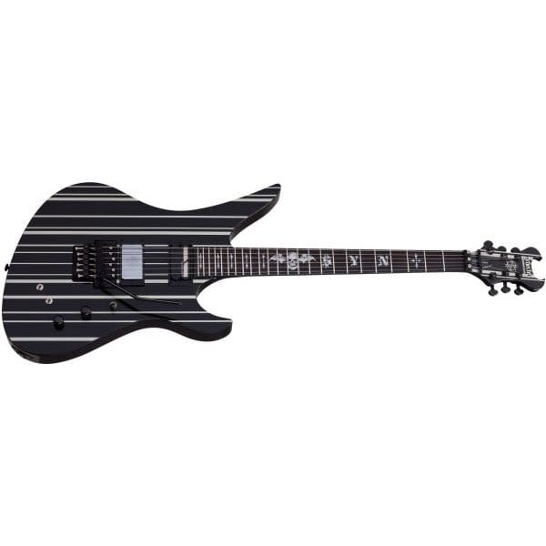 Schecter Schecter Synyster Gates Custom-S Electric Guitar, Gloss Black With Silver Pin Stripes