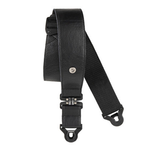 D'Addario D'Addario 2.5" Comfort Leather Strap with Swivel Black