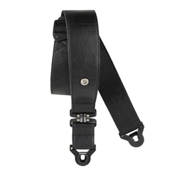 D'Addario D'Addario 2.5" Comfort Leather Strap with Swivel Black