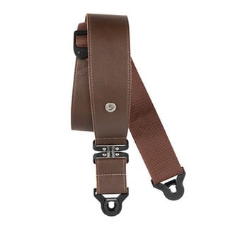 D'Addario D'Addario 2.5" Auto Lock Comfort Leather Strap with Swivel Brown