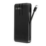 Mophie Mophie 10,000 mAh Powerstation Plus w/USB-C Cable + AC Plug - Black
