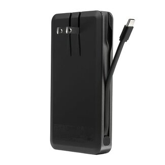 Mophie Mophie 10,000 mAh Powerstation Plus w/USB-C Cable + AC Plug Black