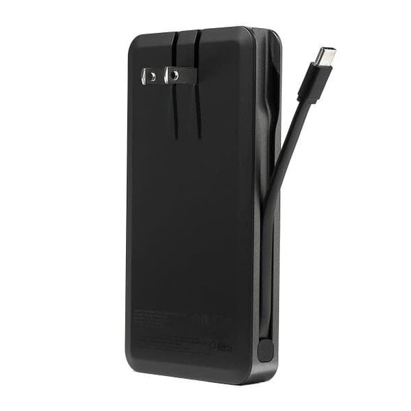 Mophie Mophie 10,000 mAh Powerstation Plus w/USB-C Cable + AC Plug - Black