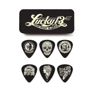 Dunlop Dunlop Lucky 13 Pick Tin Assorted .73mm 6 Picks/Tin