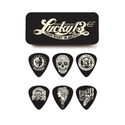 Dunlop Dunlop Lucky 13 Pick Tin Assorted .73mm 6 Picks/Tin