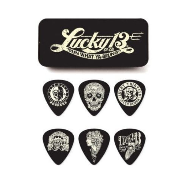 Dunlop Dunlop Lucky 13 Pick Tin Assorted .73mm 6 Picks/Tin