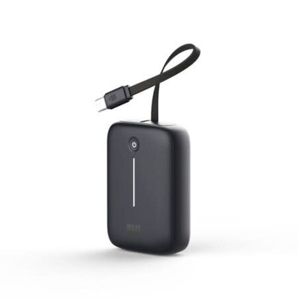 Blu Element Blu Element PowerFlex 10K mAh 20W PD Power Bank with Built-In USB-C Cable Black