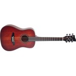 Jay turser Jay Turser 1/2 Size Dreadnought Acoustic Guitar, Red Burst Satin