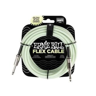 Ernie Ball Ernie Ball Flex Instrument Cable Straight/Straight 20 ft Glow in the Dark
