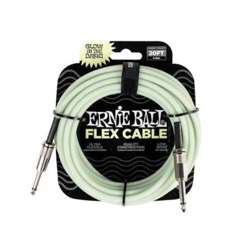 Ernie Ball Ernie Ball Flex Instrument Cable Straight/Straight 20 ft Glow in the Dark