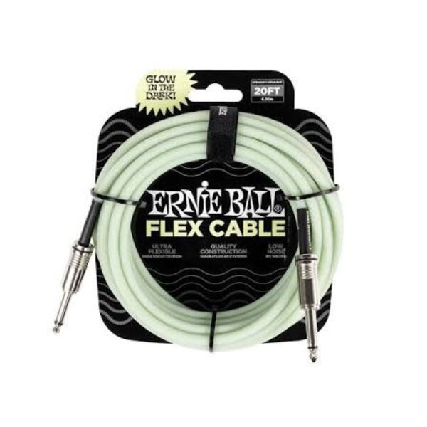 Ernie Ball Ernie Ball Flex Instrument Cable Straight/Straight 20 ft Glow in the Dark