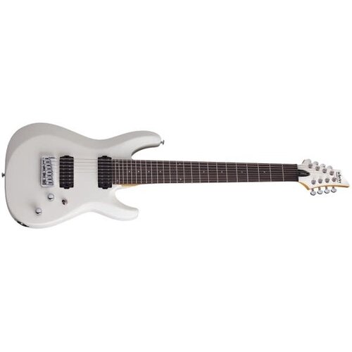 Schecter Schecter C-8 Deluxe 8-String Electric Guitar, Satin White