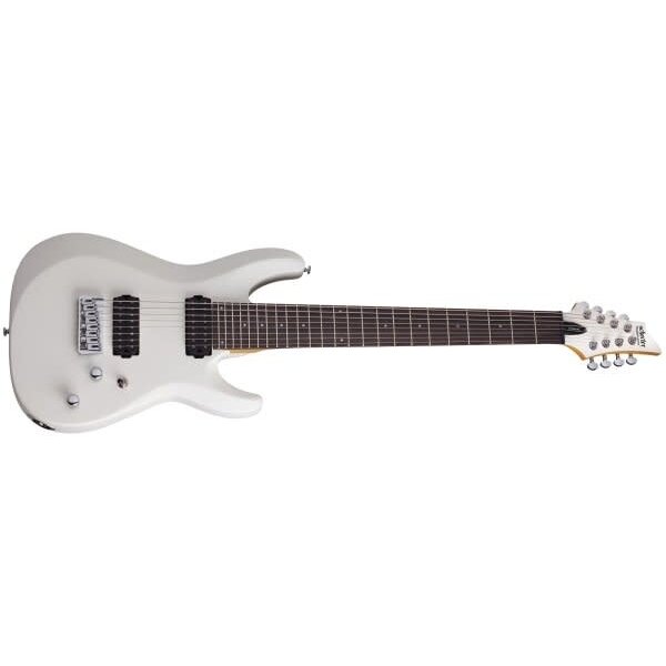 Schecter Schecter C-8 Deluxe 8-String Electric Guitar, Satin White