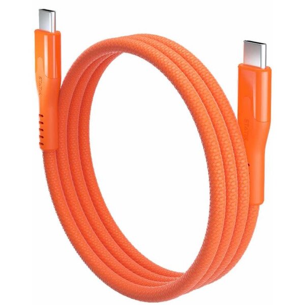 Statik Statik MagStack Pro Charge/Sync Magnetic Cable USB-C to USB-C 4ft Orange