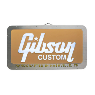 Gibson Custom Logo LED Sign Gold