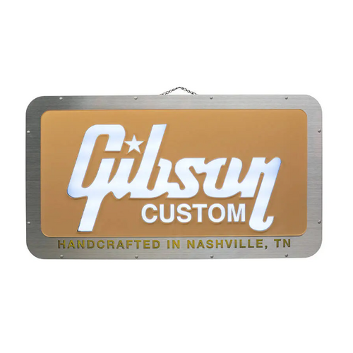 Gibson Custom Logo LED Sign Gold