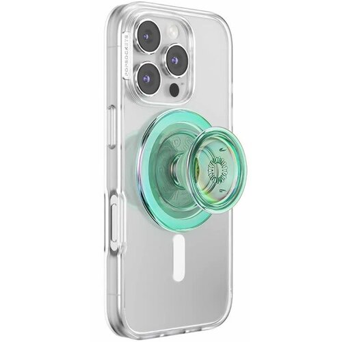 PopsSockets Popsockets PopGrip for MagSafe Round with Adapter Iridescent Turq