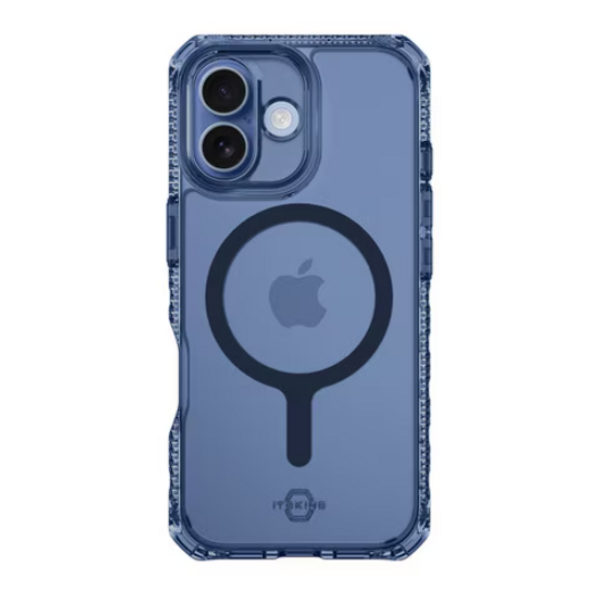 ITSKINS Hybrid_R Vapor MagSafe Case Navy Blue for iPhone 17
