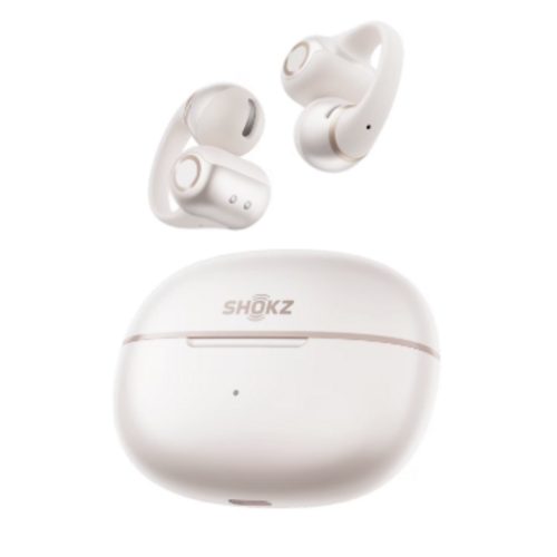 Shokz Shokz OpenDots 2 WHITE True Wireless Earbuds Clip On Nickel Titanium Ultra Lightweight Premium Dolby Audio Triple Mic