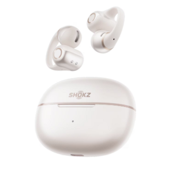 Shokz Shokz OpenDots 2 WHITE True Wireless Earbuds Clip On Nickel Titanium Ultra Lightweight Premium Dolby Audio Triple Mic