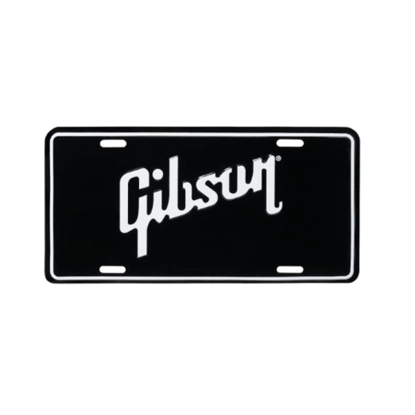 Gibson License Plate Black