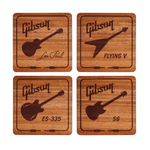 Gibson Mahogany Coaster Set Brown