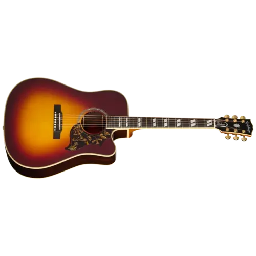 Epiphone Epiphone Hummingbird Deluxe EC Acoustic/Electric Guitar with Case - Autumn Burst