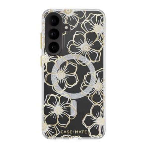 CaseMate Samsung Galaxy S26 FE Case-Mate Floral Gems w/Magnet Case - Gold
