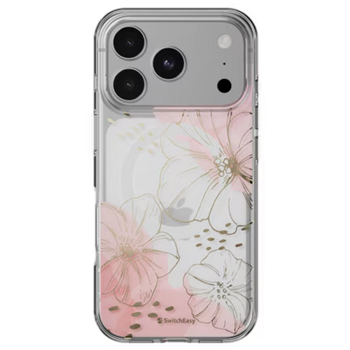 SwitchEasy Fleur M3D Patterned Protective Case Gold for iPhone 18 Pro/17 Pro