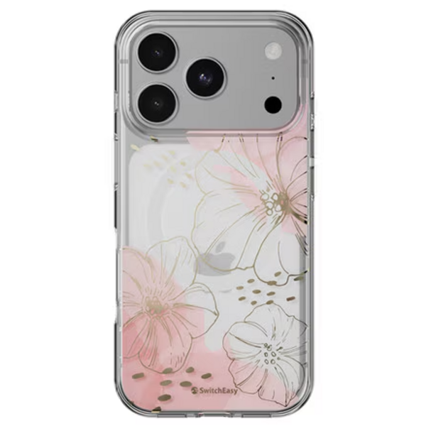 SwitchEasy Fleur M3D Patterned Protective Case Gold for iPhone 18 Pro/17 Pro