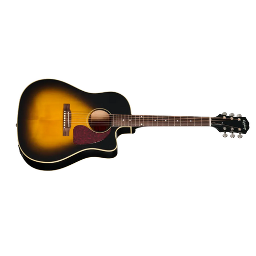 Epiphone Epiphone J-45 Standard EC Acoustic/Electric Guitar with Gigbag Vintage Burst