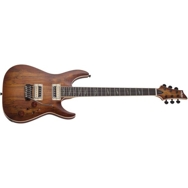 Schecter Schecter C-1 Exotic Spalted Maple Electric Guitar, Satin Natural Vintage Burst
