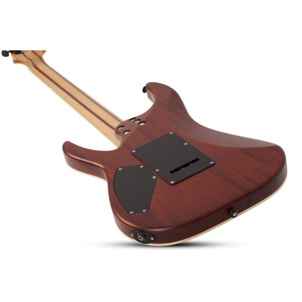Schecter Schecter C-1 Exotic Spalted Maple Electric Guitar, Satin Natural Vintage Burst