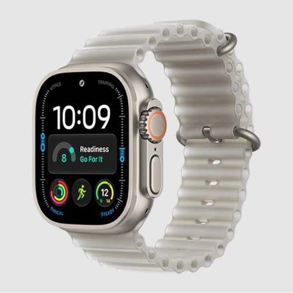 Apple Apple Watch Ultra 4 49mm Titanium Natural case with Grey Ocean Band
