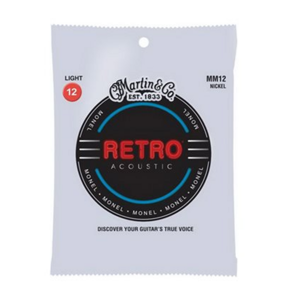 Martin & Co Martin Retro MM12 Nickel Alloy Acoustic Guitar Strings Light 12-54
